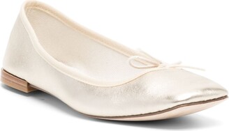 Repetto Bow-Detailing Leather Ballerina Shoes