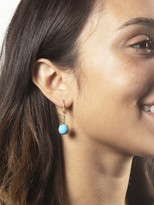 Thumbnail for your product : Irene Neuwirth Turquoise Sphere and Emerald Pave Yellow Gold Single Earring