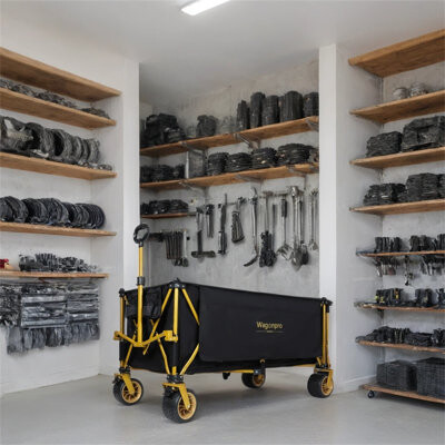 A&B Home [67-1/2in Extra Long Heavy Duty Beach Utility Wagon]– 480lbs Capacity, Opened Tailgate, All-terrain Wheels & Patent Stable Frame, No Assembly, Black