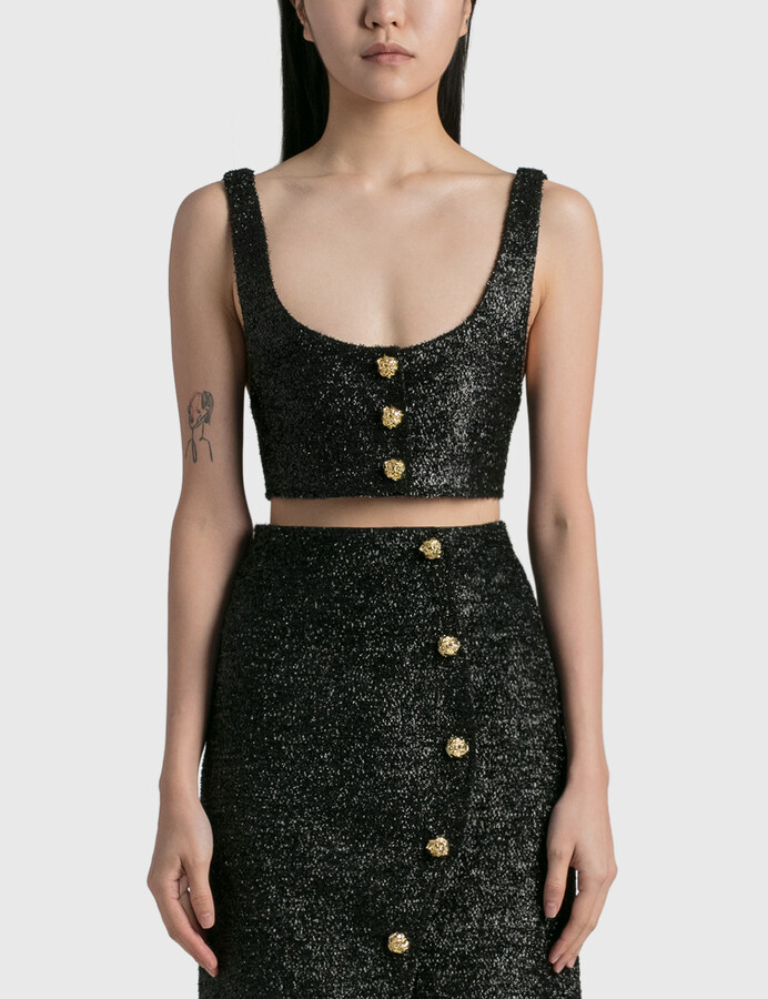 Ganni Sparkle Crop Top ShopStyle