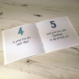 Claire Sowden Design Personalised Silver Anniversary Book Card