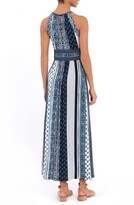 Thumbnail for your product : London Times Striped Print Halter Maxi Dress