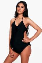 Thumbnail for your product : boohoo Maternity Rebecca Frill Cut Out Swimsuit
