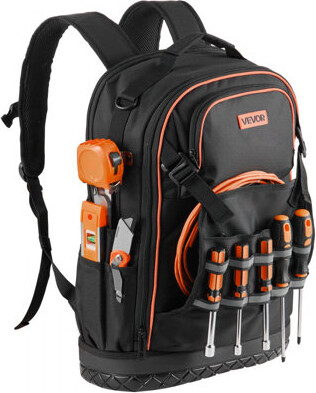 Tool Backpack 65 Pockets Tear-resistant Jobsite Backpack for Electrician