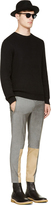 Thumbnail for your product : John Undercover Gray Wool Combination Trousers
