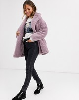 Thumbnail for your product : Qed London double breasted teddy coat