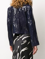 Thumbnail for your product : Sies Marjan Crocodile Embossed Cropped Jacket