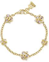 Thumbnail for your product : Temple St. Clair 18K Yellow Gold Royal Blue Moonstone and Diamond Trio Bracelet