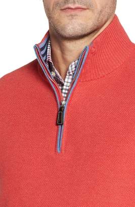 Tailorbyrd Sorrel Tipped Quarter Zip Sweater