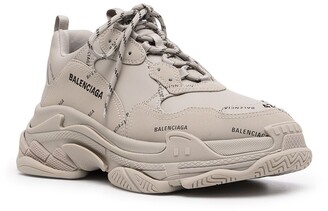 Balenciaga Triple S logo-print lace-up sneakers - ShopStyle