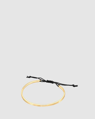 Bracelet Frosted Minimal Nylon 925 Sterling Silver Gold-Plated