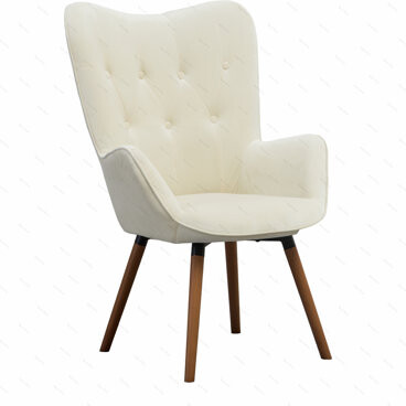 Doarnin Contemporary Silky Velvet Tufted Button Back Accent Chair