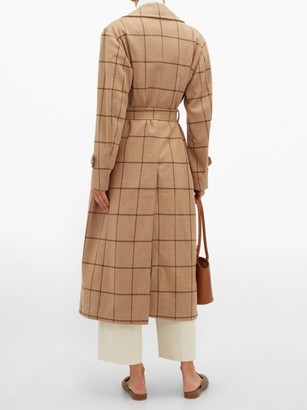 Giuliva Heritage Collection The Christie Checked Wool Trench Coat - Camel