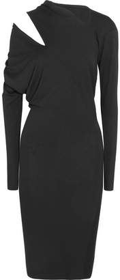 Vivienne Westwood Timans Cutout Draped Stretch-jersey Dress - Black