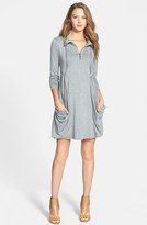 Thumbnail for your product : Kensie Zip Placket French Terry Dress