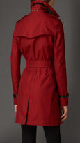 Thumbnail for your product : Burberry Cotton Gabardine Leather Detail Trench Coat