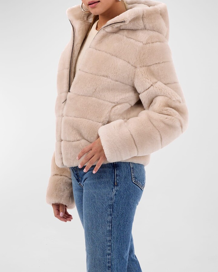 Gorski Hooded Horizontal Lamb Shearling Jacket ShopStyle