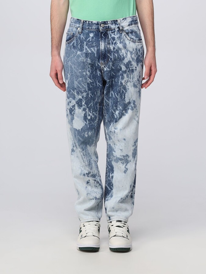 Calvin Klein Jeans Dad Straight Leg Dyed Jeans In Mid Wash, 47% OFF