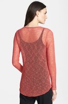 Thumbnail for your product : Eileen Fisher V-Neck Open Stitch Top