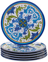 Thumbnail for your product : One Kings Lane Set of 6 Luna Melamine Dinner Plates - Blue/Green