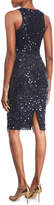 Thumbnail for your product : Rachel Gilbert Renee High-Neck Sleeveless Sequined Cocktail Dress