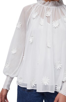 French Connection Aziza Embellished Long Sleeve Top