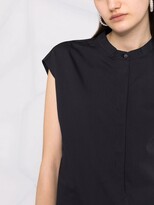 Thumbnail for your product : Lamberto Losani Cap-Sleeve Collarless Shirt