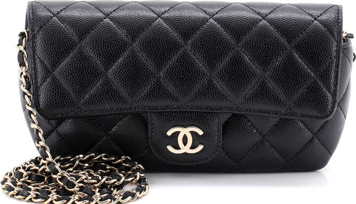 Chanel Classic Sunglasses Case with Chain Quilted Caviar