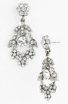 Thumbnail for your product : Nina 'Haiden' Floral Crystal Drop Earrings