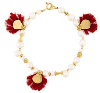 Katerina Makriyianni tassle pearl bracelet