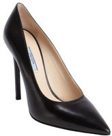 Thumbnail for your product : Prada black leather pointed toe pumps