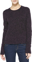 Thumbnail for your product : Autumn Cashmere Elbow-Patch Tweedy Cashmere Sweater