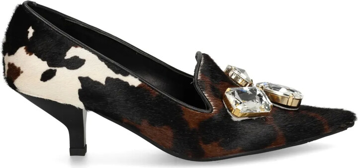 ras 50mm Crystal-Embellished Calf Hair Pumps