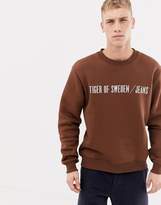 Thumbnail for your product : Tiger of Sweden regular fit chest logo sweater in brown
