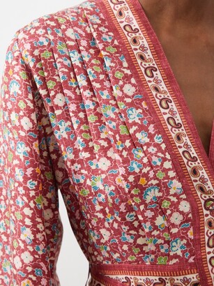 D'Ascoli Nirvana Floral-print Silk-twill Wrap Dress