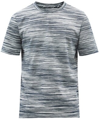 Missoni Space-dyed Stripe Cotton-jersey T-shirt - Navy Multi
