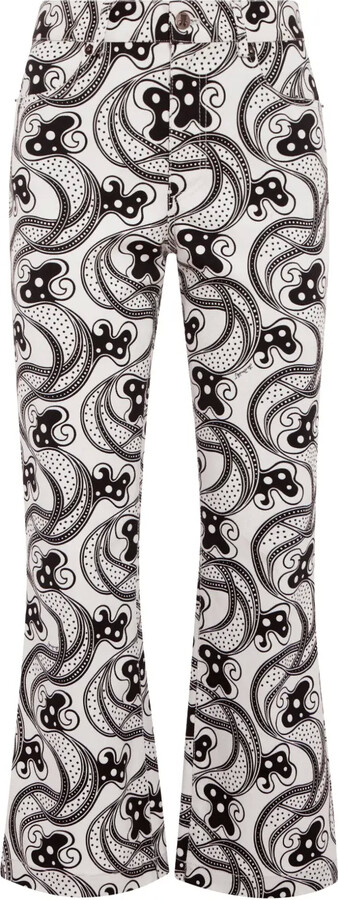 La DoubleJ Cropped Flared Jeans