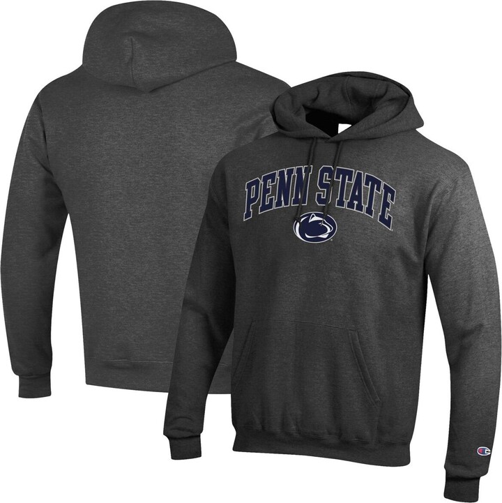 Champion Men's Charcoal Penn State Nittany Lions Arched Logo Fleece Pullover Hoodie