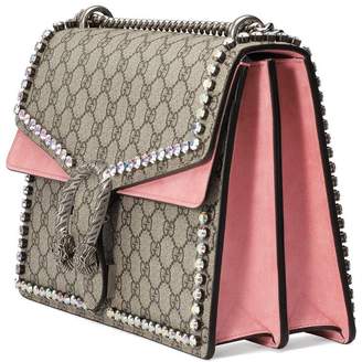 Gucci Dionysus GG Supreme shoulder bag with crystals
