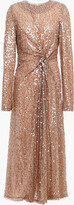 Thumbnail for your product : Galvan Twist-front Sequined Tulle Midi Dress