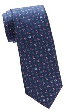 Brooks Brothers Nautical-Print Silk Tie