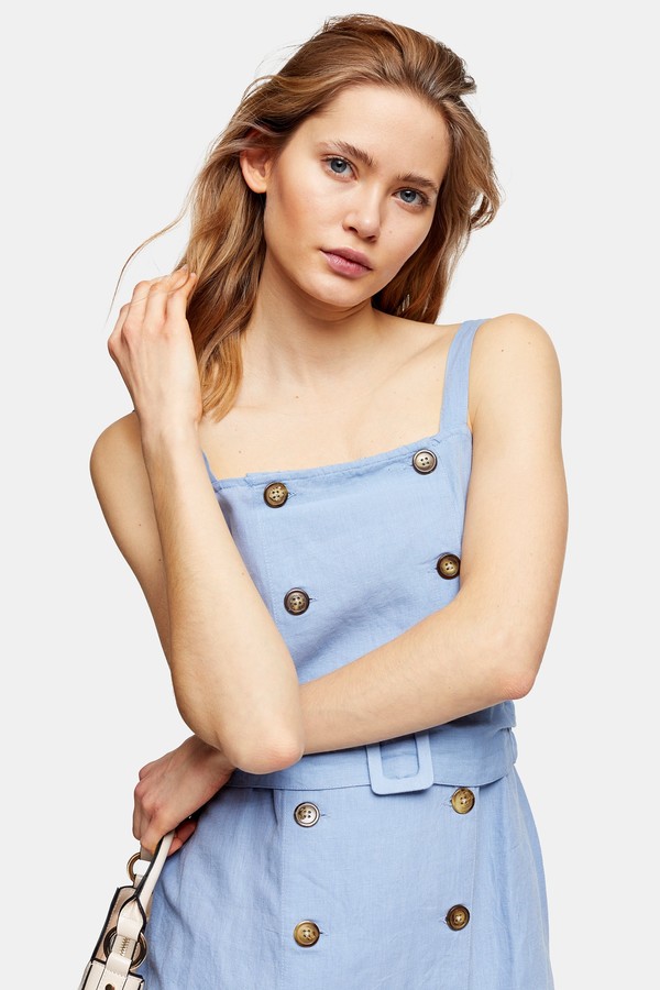 belted pinafore dress