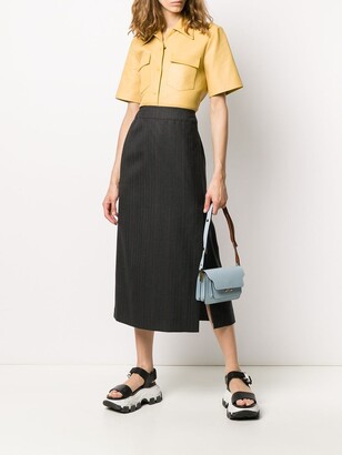 Chanel Pre Owned Straight-Fit Wrap Midi Skirt