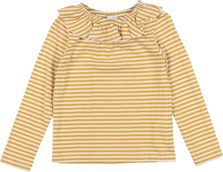Girls Yellow Striped Tees | ShopStyle