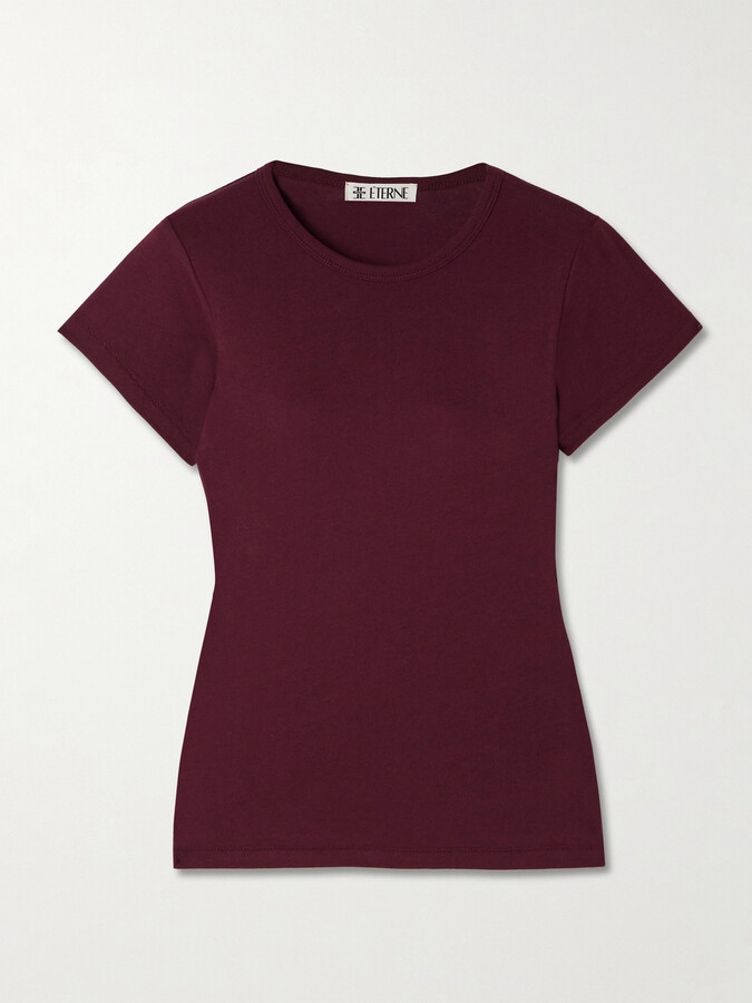 ÉTERNE - Baby Cotton And Modal-blend Jersey T-shirt - Burgundy
