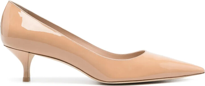 Stuart Weitzman 50mm Kitten leather pumps