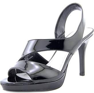 Tahari Bounty Women Open Toe Patent Leather Black Platform Heel.