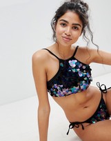 Thumbnail for your product : New Look Tie Side Sequin Bikini Bottom