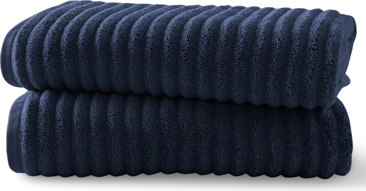 Blue Loom Mason 100% Cotton Low Twist 2 Piece Bath Towel Set, 58\