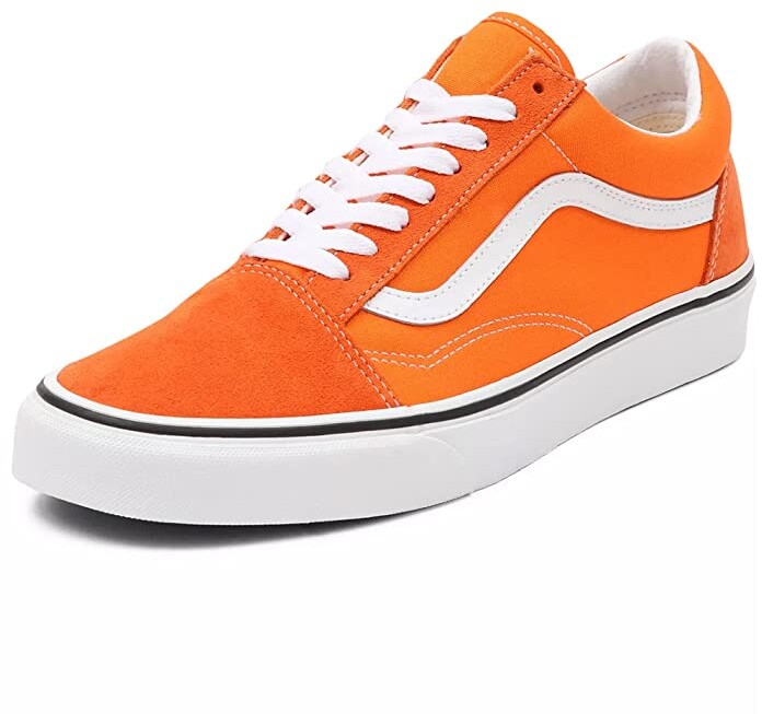 orange shoes vans